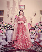 Cranberry red Lehenga