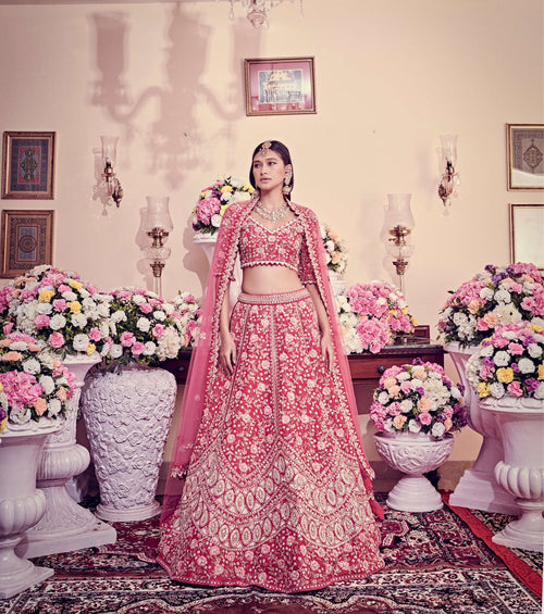 Ruby pink Lehenga