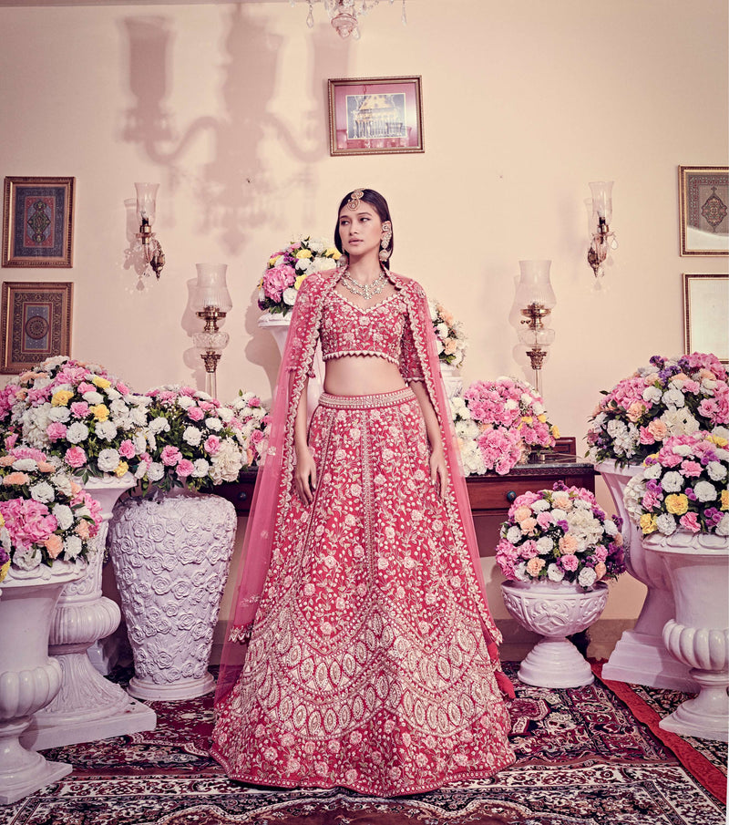 Ruby pink Lehenga