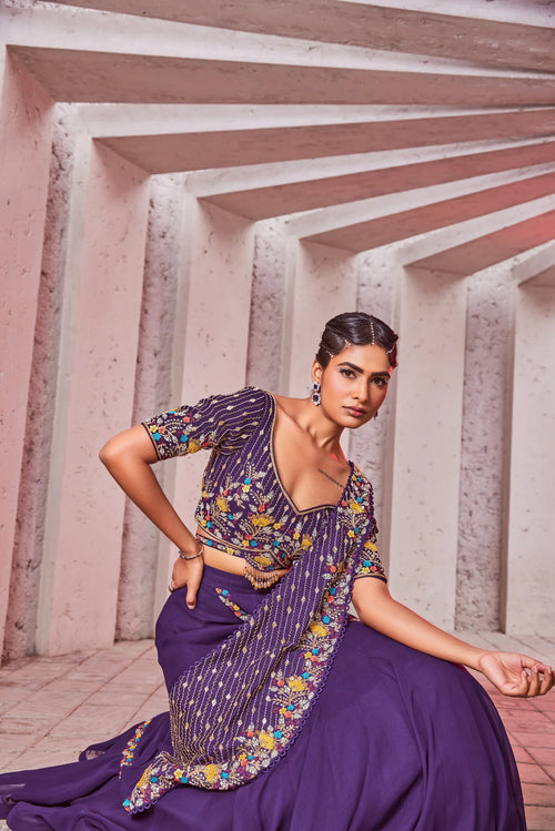 Nadira Drape Saree Set