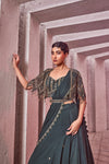 Afra Lehenga Drape Cape Set