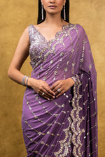 MAUVE GEORGETTE SAREE