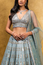 JADE GREEN TULLE LEHENGA