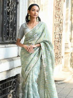 Mangni Saree Light Blue