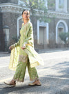 Paheri Set Green Dupatta