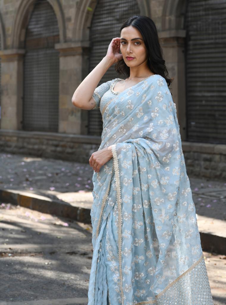 Saroli Saree Light Blue