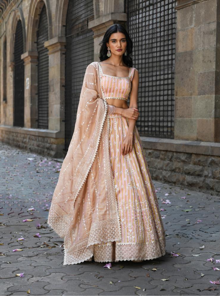 Sindhuri Lehenga Light Pink Sindhuri Dupatta