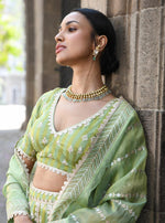 Sindhuri Lehenga Green Sindhuri Dupatta