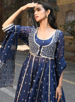 Sheri Set Navy Dupatta