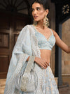 Bimli Lehenga Light Blue Dupatta