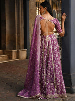 Bimli Lehenga Lilac Dupatta