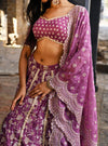 Bimli Lehenga Lilac Dupatta