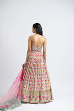 IVORY LEHENGA SET WITH MULTICOLOUR EMBROIDERY