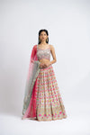 IVORY LEHENGA SET WITH MULTICOLOUR EMBROIDERY