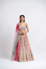 IVORY LEHENGA SET WITH MULTICOLOUR EMBROIDERY