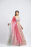 IVORY LEHENGA SET WITH MULTICOLOUR EMBROIDERY