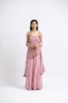 ROSE PINK ORGANZA SHARARA SET