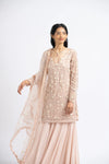 BLUSH PINK KURTA SHARARA SET