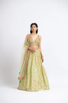 MEHENDI GREEN LEHENGA CHOLI SET