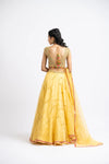 SUNBURST YELLOW ORGANZA LEHENGA SET