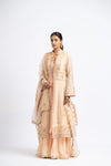 PEACH ORGANZA JACKET AND DUPATTA