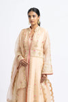 PEACH ORGANZA JACKET AND DUPATTA