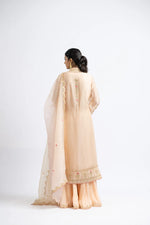 PEACH ORGANZA JACKET AND DUPATTA