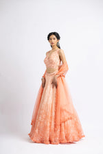 MANGO OMBREY ORGANZA LEHENGA SET