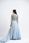 ICE BLUE TULLE LEHENGA CHOLI SET