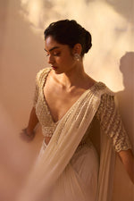 IVORY DRAPED SAREE