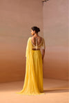 YELLOW GEORGETTE SAREE