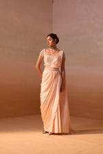 PEACH DRAPED SAREEPEACH