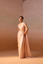 PEACH DRAPED SAREEPEACH