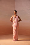 ROSE PINK DRAPED SAREE