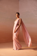 ROSE PINK DRAPED SAREE