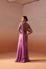 LILAC FISHTAIL DRAPED SAREE