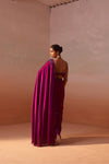 PURPLE DRAPED SAREE