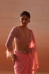 PINK DRAPED SAREE