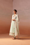 AQUA GREEN ANARKALI SUIT SET