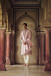 DUSTY ROSE PINK SHERWANI WITH  KURTA CHURIDAR