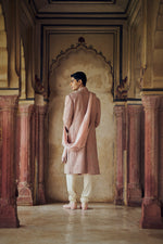 DUSTY ROSE PINK SHERWANI WITH  KURTA CHURIDAR