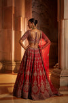 DEEP RED BRIDAL LEHENGA CHOLI SET