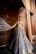 A stunning fully embellished lehenga