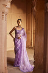 A lavender saree