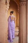 A lavender saree