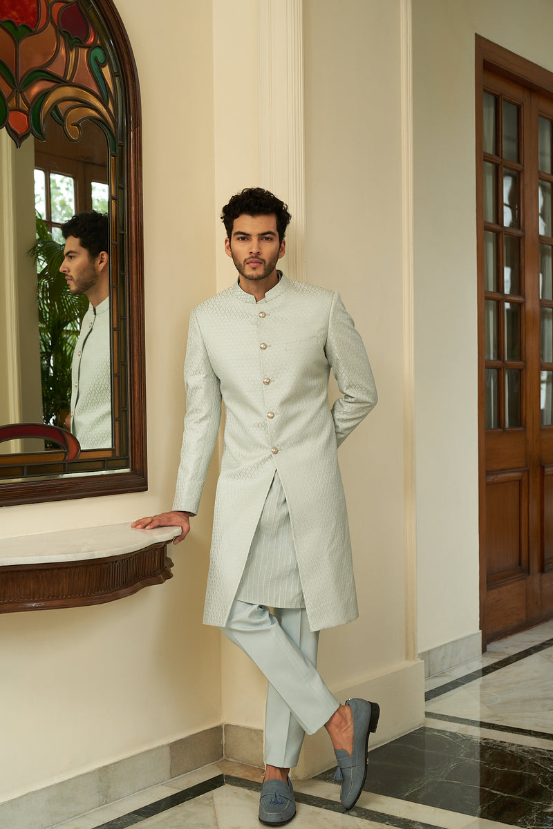 Froasted Mint Sherwani Set