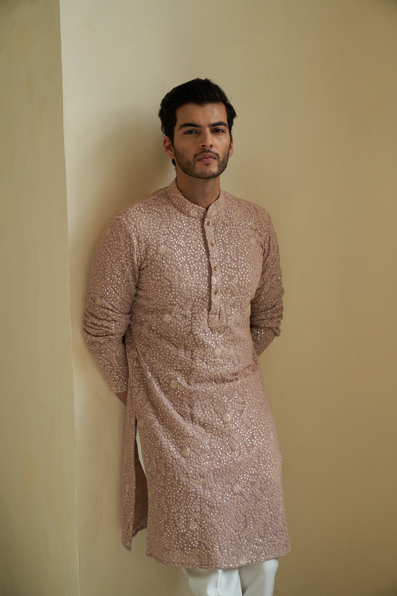 Pale Mauve Kurta Set