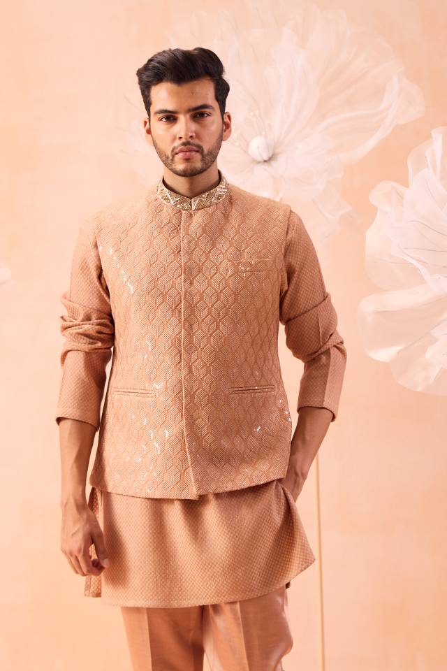 Moondust nehru jacket Set