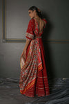 Textured georgette anarkali , pure silk printed dupatta