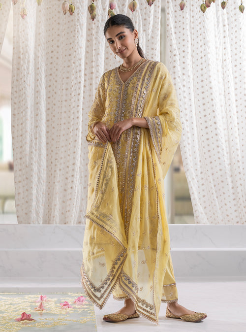 Yellow Sawariya Kurta with Sawariya Pants